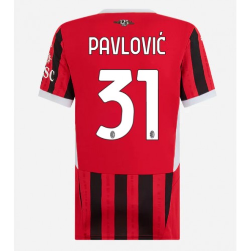 AC Milan Strahinja Pavlovic #31 Domaci Dres za Ženska 2024-25 Kratak Rukav